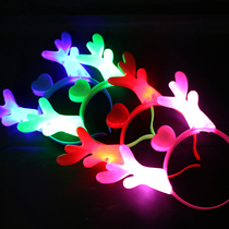 Christmas Deer Corner with light concert props Luminous headlights Bright Adults Childrens Toys Hair Stirrups Push Gifts