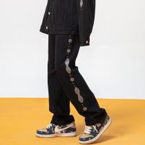 XINYINSU new factor Tide Gold Rush Gem Different Gold Gold Gold Gold Gold Digital Street Pants