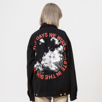 XINYINSU New Factor Nacio Cowboy Cover Rap Earth Printing Spring and Autumn New Lax Leisure Jacket