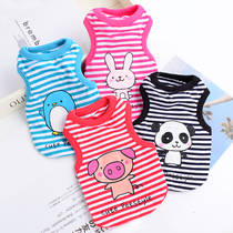 Cute Pet Vest Boometeddy Kitty Dogs Clothes Summer Thin small puppies Cartoon Striped Summer Dress