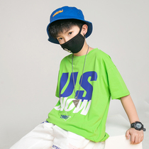 Boys  clothes Middle and large childrens summer clothes Boys loose short-sleeved T-shirt 10 teenagers 12 Korean version 15 years old 9 pure cotton half-sleeve tide women