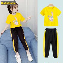 Barara girls summer clothing t-shirt suit 2022 new childrens clothes CUHK Girl girl suit Two sets