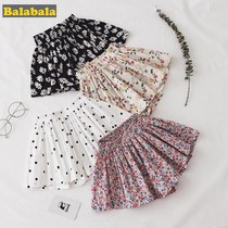 Balabala girl shorts cute summer dress foreign air thin cotton broadleg pants baby small crumbed daisy dresses half