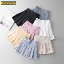 Balabala children dress girls summer dress new half body dress CUHK child foreign air plexeme skirts little girl to prevent light