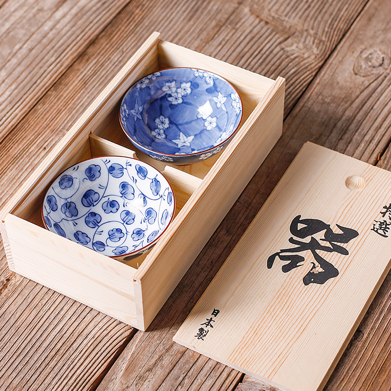 Fawn field'm bowl of rice bowls imported from Japan Japanese ceramics tableware feng 2 box gift boxes into the bowl