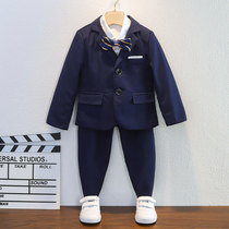 Boy gown Childrens spring and autumn host suit plays out boy flower boy pianist Inn Wind Masculinity Suit