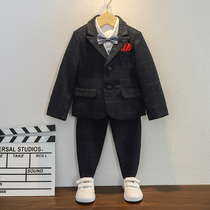 Boy suits suit Spring and autumn handsome children Western-style flower wedding gowns The boy plays the boy piano small suit