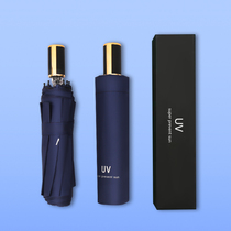 Fully automatic umbrella female folding sunny and rainy sun sun protection ultraviolet sun umbrella Custom Advertisement logo