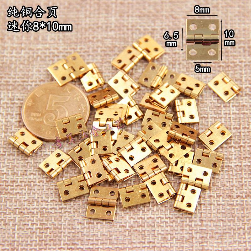 Hydraulic 2 minute mini hinge miniature small hinge small wooden case bronze hinge super small first decorated case accessories folded pocket-Taobao