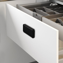 Modern minimalist drawer Ming loaded handle zinc alloy silver TV cabinet wardrobe shoe cabinet bed head cabinet black door handle