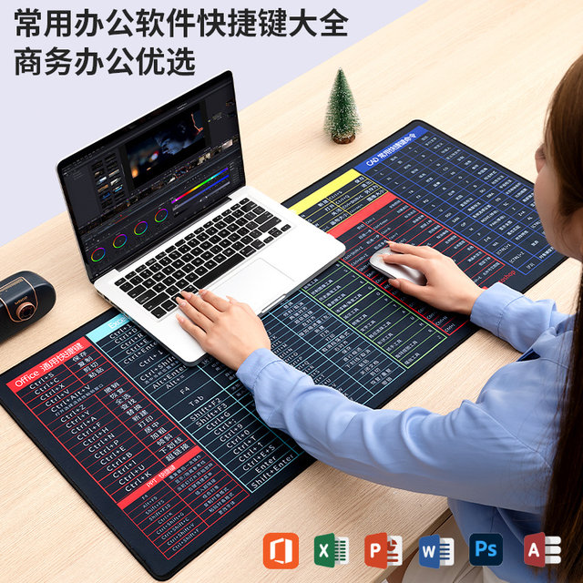 Mouse pad ຂະຫນາດໃຫຍ່ພິເສດ customize e-sports game boys office shortcut keys collection animation women computer soft desk mat