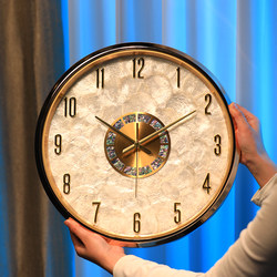 Light luxury shell wall clock 2024 new style wall clock living room home clock modern simple restaurant high-end wall clock