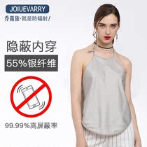Jo Wei is wearing a pregnant womans radiation-proof clothing belly blouse with a pregnant woman in four seasons