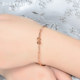 18K gold bracelet female thin staff K gold bracelet heart transfer bead genuine au750 rose gold color gold bracelet 18K gold bracelet female thin staff K gold bracelet heart transfer bead genuine au750 rose gold color gold bracelet