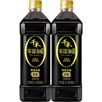 千禾零添加酱油380天御藏生抽1L*2[2元优惠券]-寻折猪