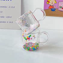 Three-eight Womens Day Gift water glass 2022 nets Red bursting Heart Pop Cup Home Office Creative Milk Cup