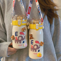 Cartoon cute high value portable hand Cup student Children Outdoor Travel Cup 316 stainless steel leak proof
