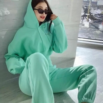 Net Red Fried Street 100 Hitch Sport Suit 2021 Early Spring New Burst Goddess Fan Temperament short clothing Two sets