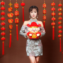 New Years Day Hall Decoration Festive Arrangement Supplies Chinese God of Wealth Ornaments New Year Spring Festival Shopping Mall Street Creative Decoration