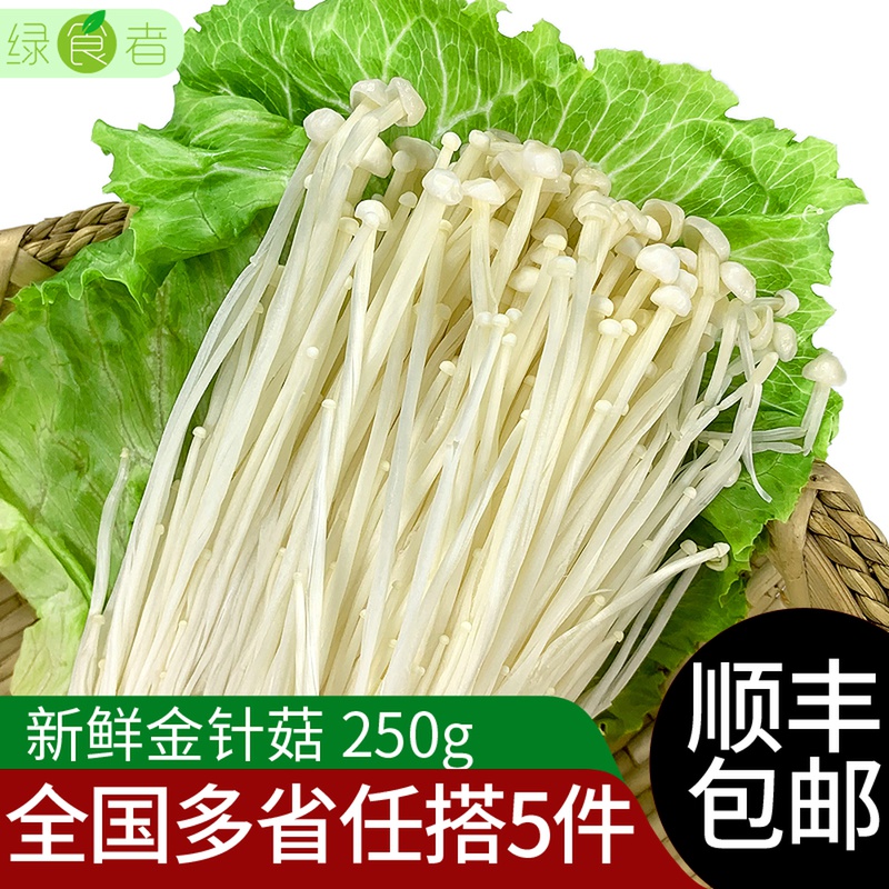 fresh enoki mushroom 250g, seasonal mushrooms, cold barbecue vegetables, hot pot, vegetarian dishes, side dishes, spicy ingredients