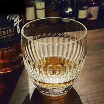 MrSlim Crystal engraved whiskey cup Round ice hockey Cup Yamazaki Whiskey Cup Juice cup Drink cup Water cup
