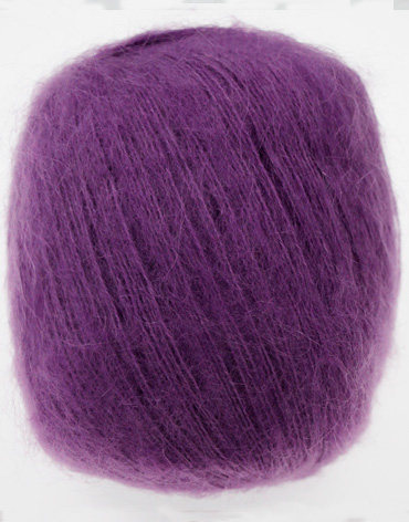 毛线手工编织安哥拉长毛绒线细线围巾披肩线貂绒山羊绒配线   紫色