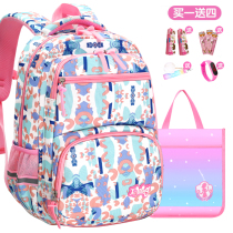 New schoolbag female primary school students one two three to six grade light childrens burden reduction Ridge backpack girl princess