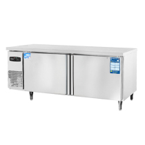 Yindu refrigerated Workbench milk tea shop equipment horizontal refrigerator kitchen flat cooling console stainless steel commercial freezer