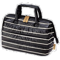 (Japan Direct Post) Skater Skeda Bag Cold Cold Lunch Bag Black Striped Mouth Gold Zipper Portable Brief