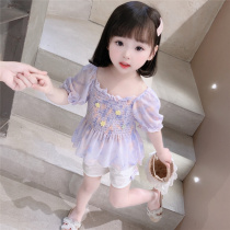 Italian BAMBET girl set summer 2021 New Baby foreign style 1 year old 3 female baby Summer two sets