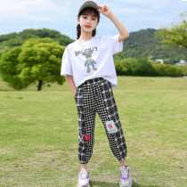 Italian Bambet girl summer suit 2021 summer dress middle child Korean girl sports and leisure two-piece set