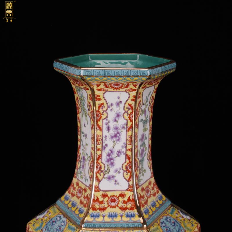 Jingdezhen of large colored enamel vase zodiac vase fine classical Ming and the qing dynasties art vases, furnishing articles