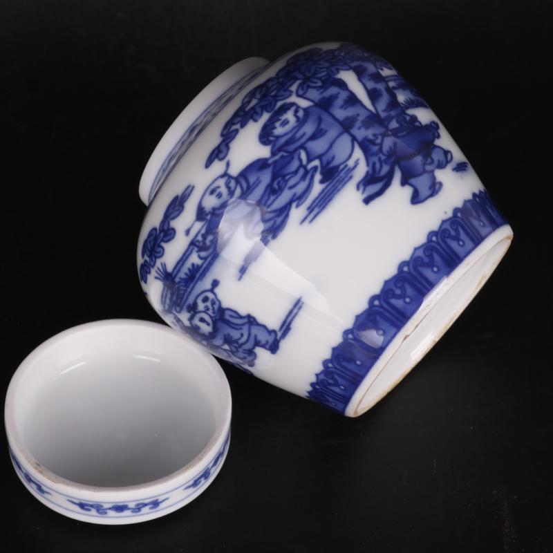 Antique handicraft MingChengHua YingXiWen tianzi canister to thin foetus Antique porcelain tea pot home furnishing articles