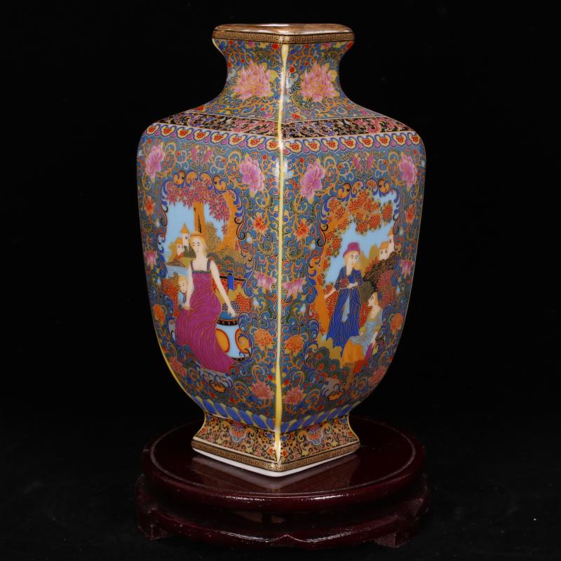 Jingdezhen imitation antique YongZhengNian com.lowagie.text.paragraph antique Chinese style restoring ancient ways is colored enamel vase home furnishing articles collection of handicraft