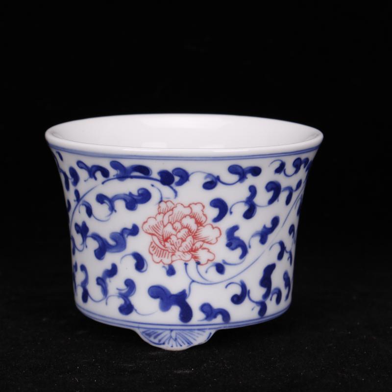 Jingdezhen porcelain three small fleshy plant flower pot art ceramic flower pot adornment cabinet office desk