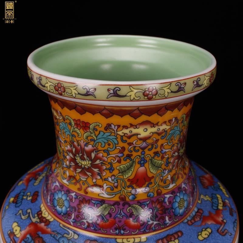 Jingdezhen imitation enamel qianlong years antique vase pastel figure show the ancient philosophers bottles of Chinese antique porcelain furnishing articles