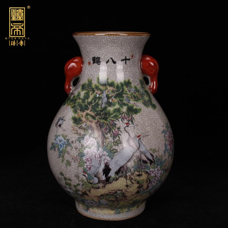 Jingdezhen imitation the qing qianlong on crackle f tube bottles of antique reproduction antique table ano decoration as old place