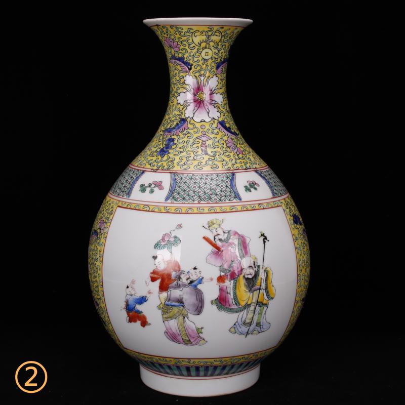 Jingdezhen imitation of the qing emperor kangxi style antique Chinese antique vase household decoration as old goods ceramics penjing collection