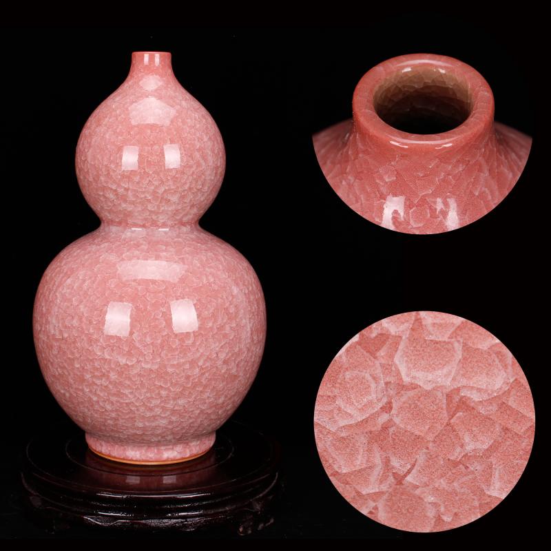 Archaize of jingdezhen porcelain borneol crackle vase classical Chinese style household decorative vase do old antique handicrafts