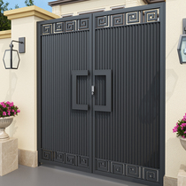 Villa Gate Double Open Door Countryside Yard Gate Iron Art Outdoor Patio Door Stainless Steel Folio Electric Door Custom
