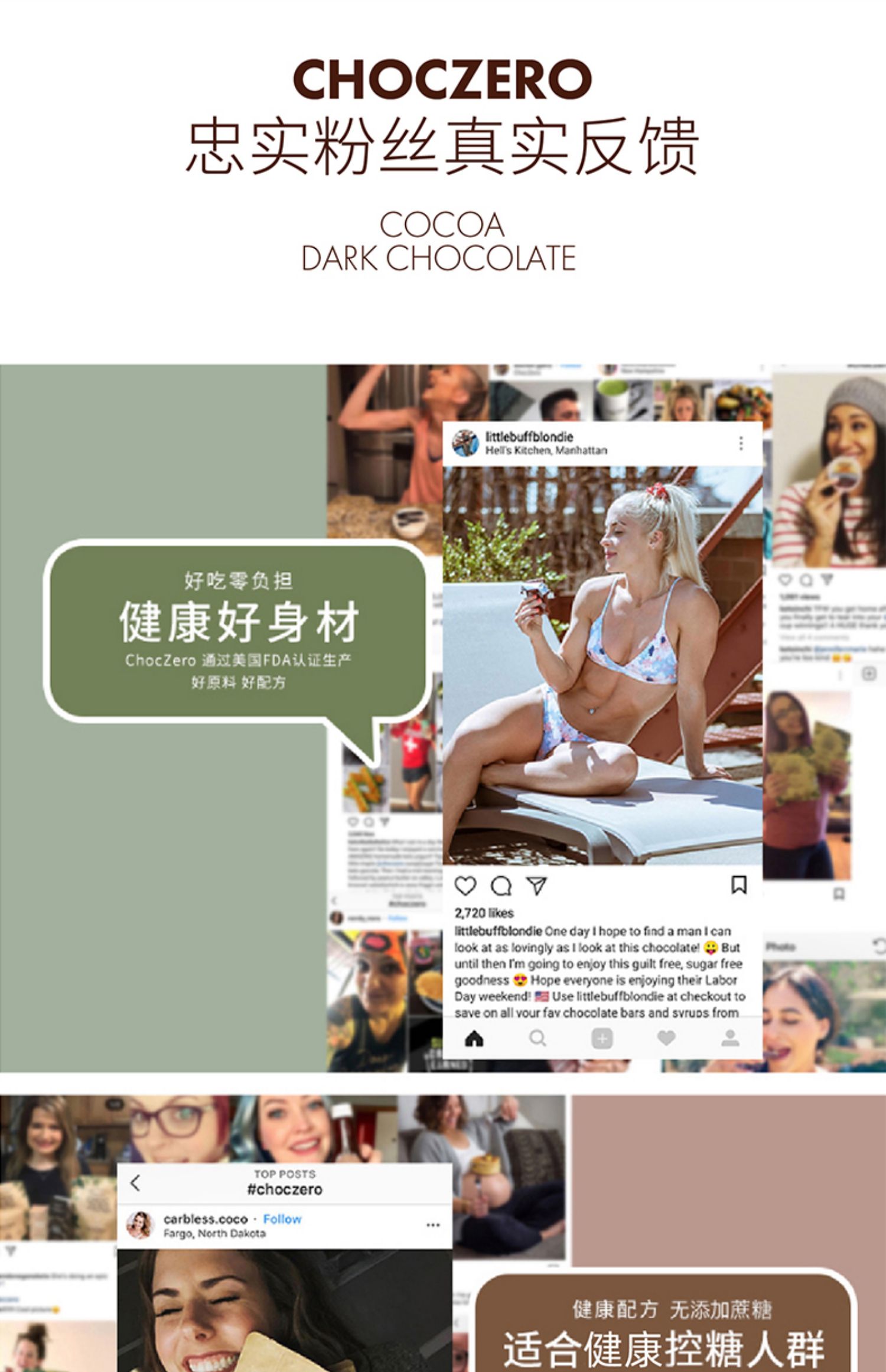 ChocZero零度巧克力美国进口纯可可脂