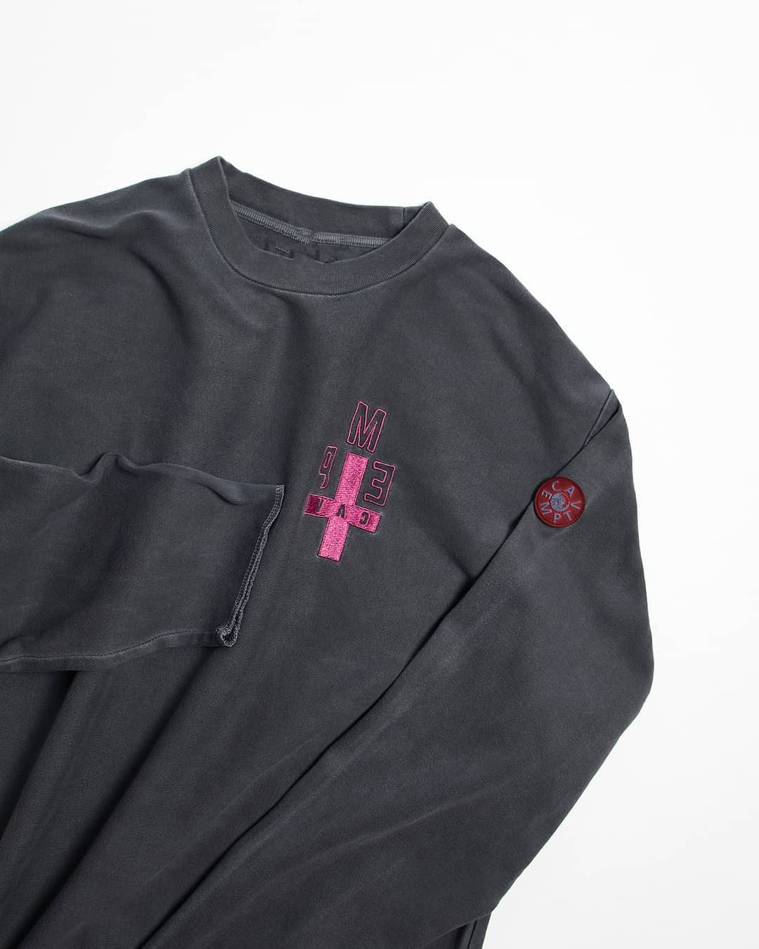 cavempt蜡染水洗男女同款宽松日系休闲复古做旧纯棉圆领ce长袖t恤