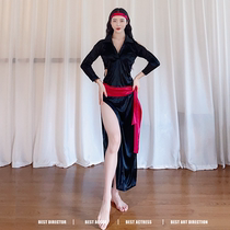 Yue Meng Fenglu belly dance new summer practice Oriental dance practice suit Folk robe performance suit dress