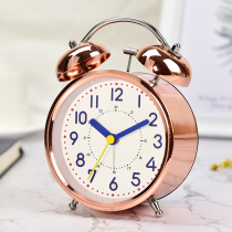 Metal big ringtone creative personality fashion small alarm clock children students with luminous simple silent bedside bedroom clock