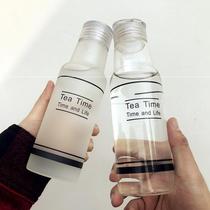 Korean soda bottle glass portable water cup student creative with cover handy cup heat-resistant men and women tea cup water bottle