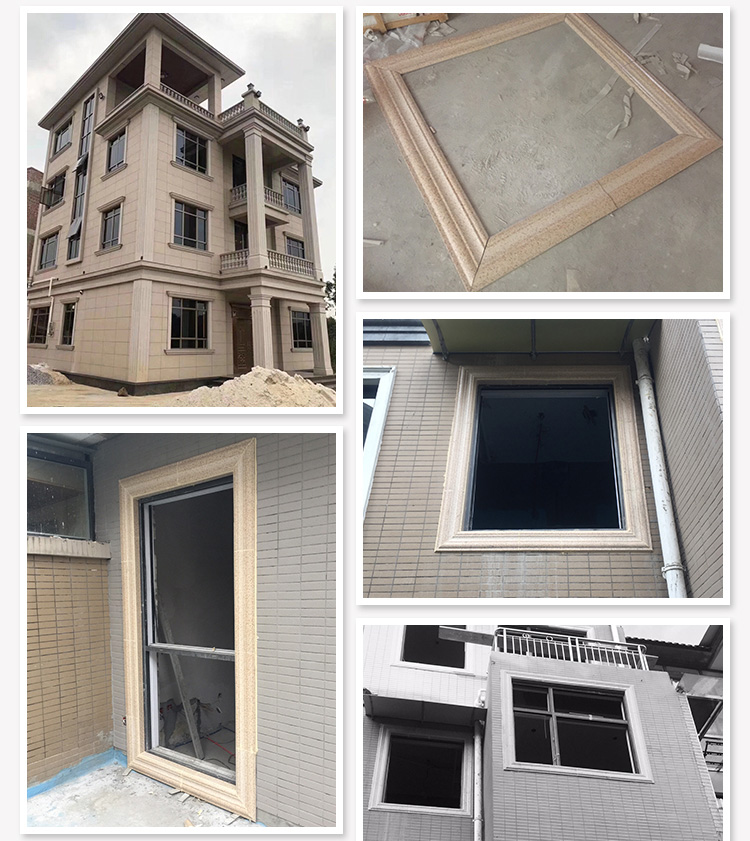 别墅包窗套线外墙砖包边包角配套仿大理石边框外墙瓷砖100x600