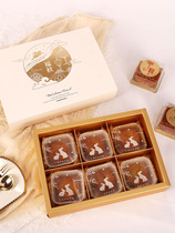 Egg yolk crisp packaging box 6 high-grade ice skin moon cake box Mid-Autumn Festival gift box Snow Mei Niang snowflake crisp cookie box