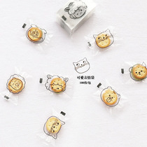 Small cute button biscuit packaging bag Snowflake crisp candy baking cranberry cookie transparent machine seal bag