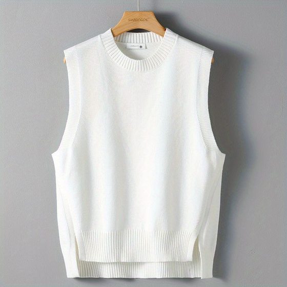 Autumn and winter new men's wearing a swing of the pad design simple casual solid color knitted sweater vest male Autumn and winter new men's wearing a swing of the pad design simple casual solid color knitted sweater vest male