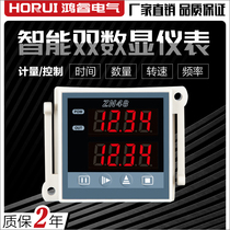 ZN48 Hongrui double digital display instrument time relay timer counter tachometer frequency meter quantity control